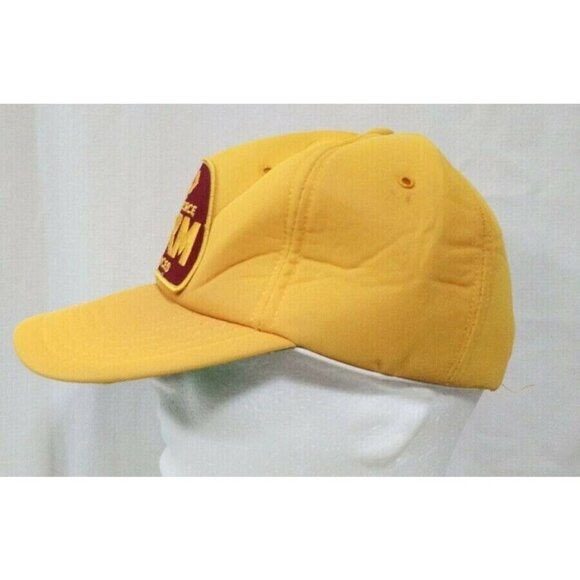 Farm Commerce Services Hat Vintage Trucker Hat w/ Yellow Embroidered Patch Cap - Picture 2 of 8
